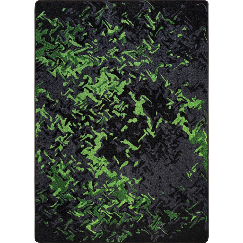 Eruption 5'4" x 7'8" area rug in color Emerald. Picture 1