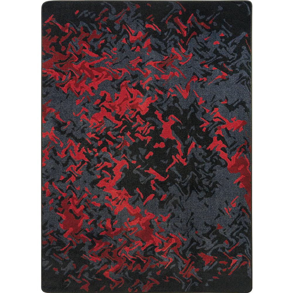 Eruption 5'4" x 7'8" area rug in color Ruby. Picture 1