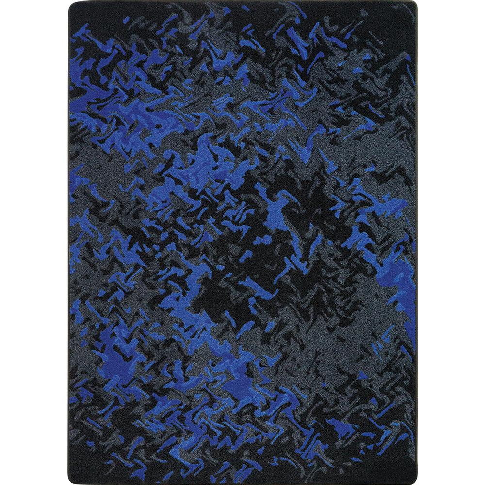 Eruption 5'4" x 7'8" area rug in color Sapphire. Picture 1