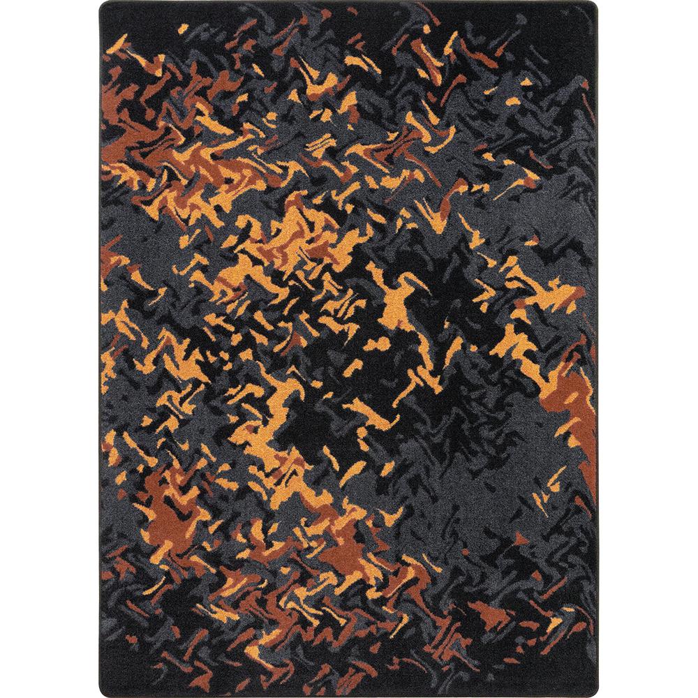 Eruption 5'4" x 7'8" area rug in color Tangerine. Picture 1