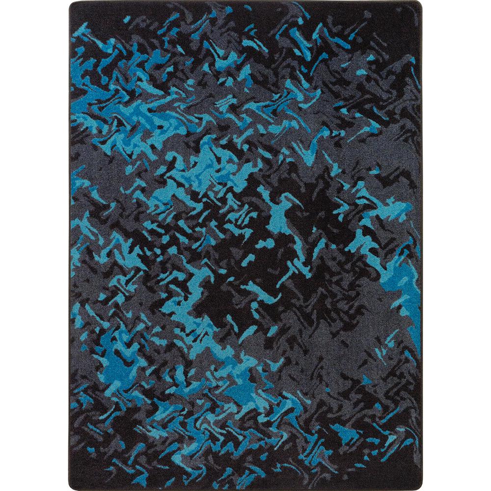 Eruption 5'4" x 7'8" area rug in color Teal. Picture 1