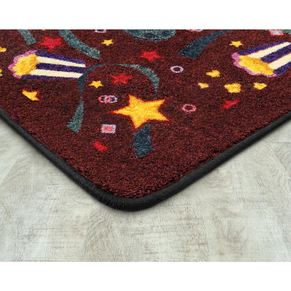 Any Day Matinee Feature Film 5'4" x 7'8" Area Rug In Color Burgundy. Picture 2