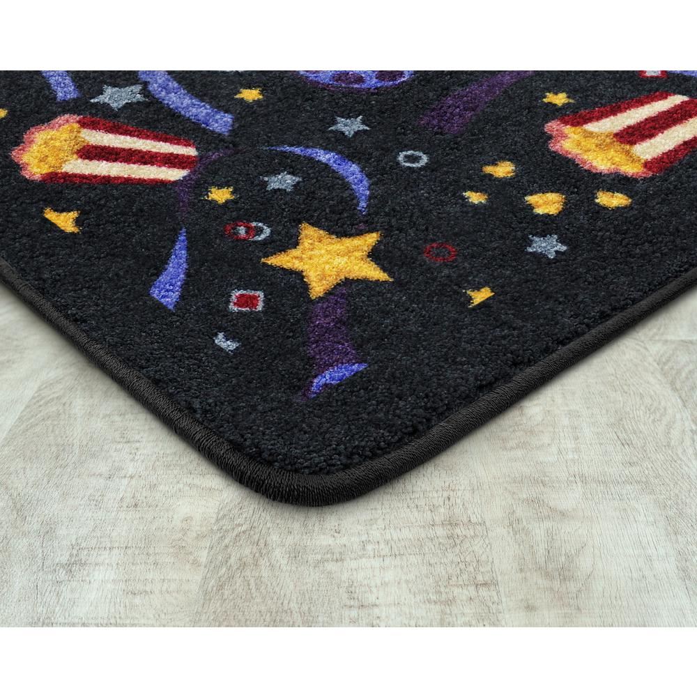 Any Day Matinee Feature Film 5'4" x 7'8" Area Rug In Color Charcoal. Picture 2