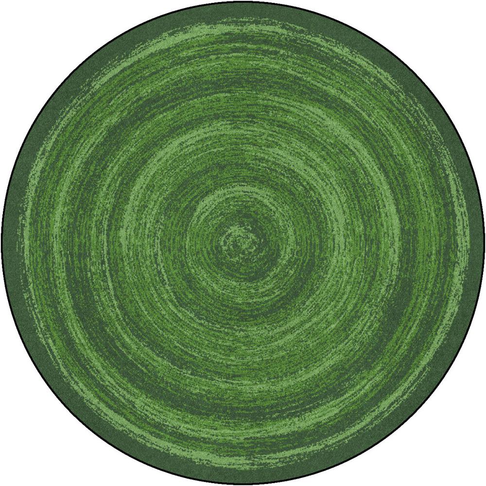 Feeling Fun 7'7" Round area rug in color Green. Picture 1