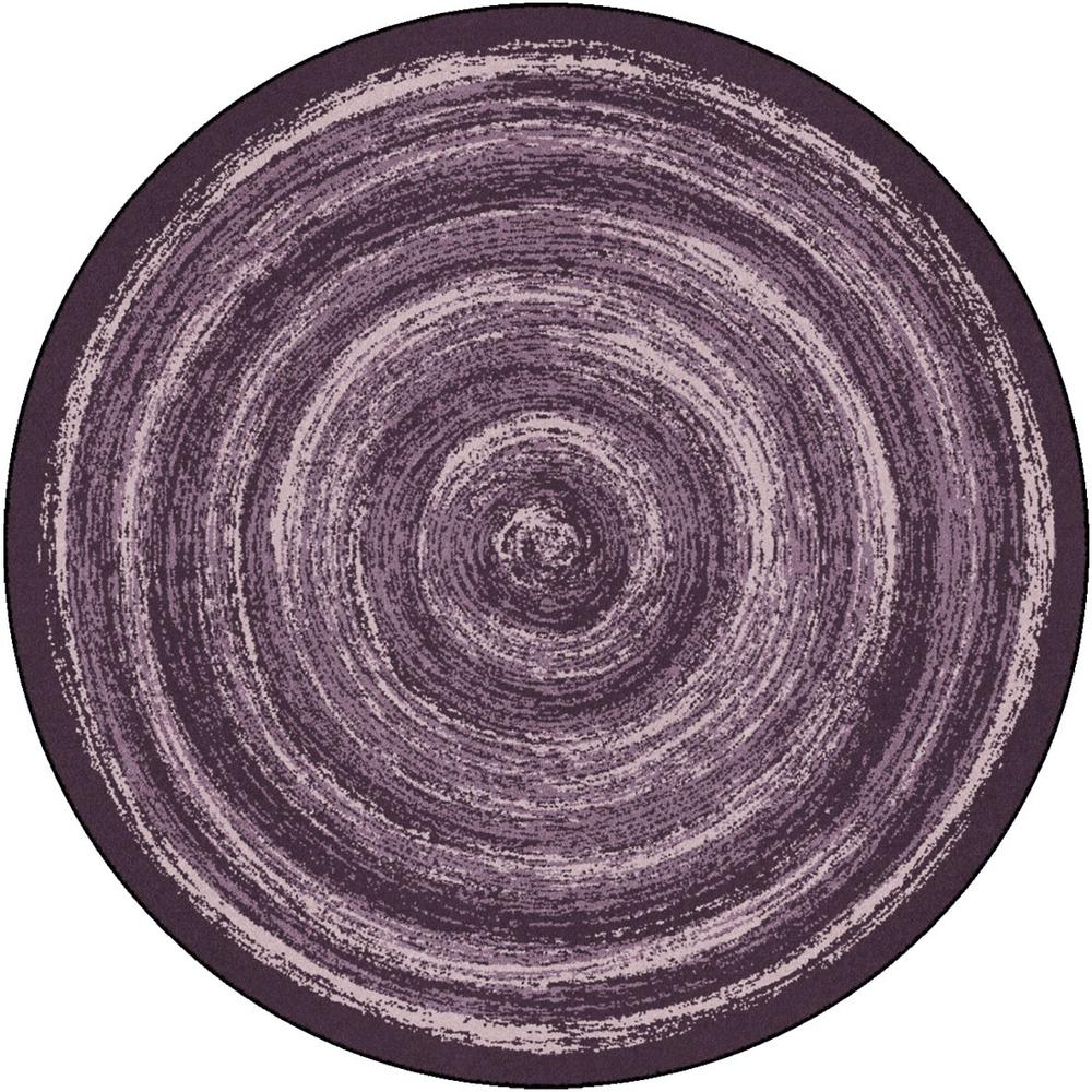 Feeling Fun 7'7" Round area rug in color Purple. Picture 1