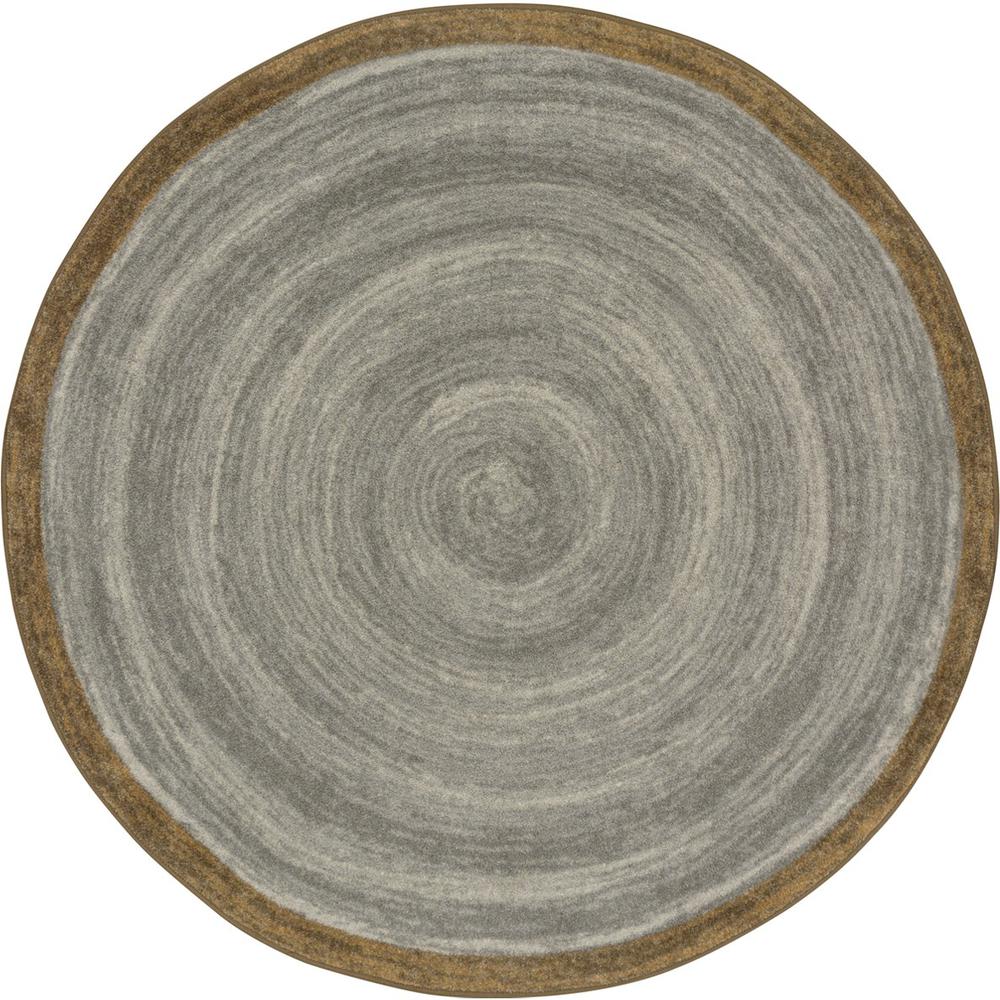 Feeling Natural 5'4" Round area rug in color Stone. Picture 1