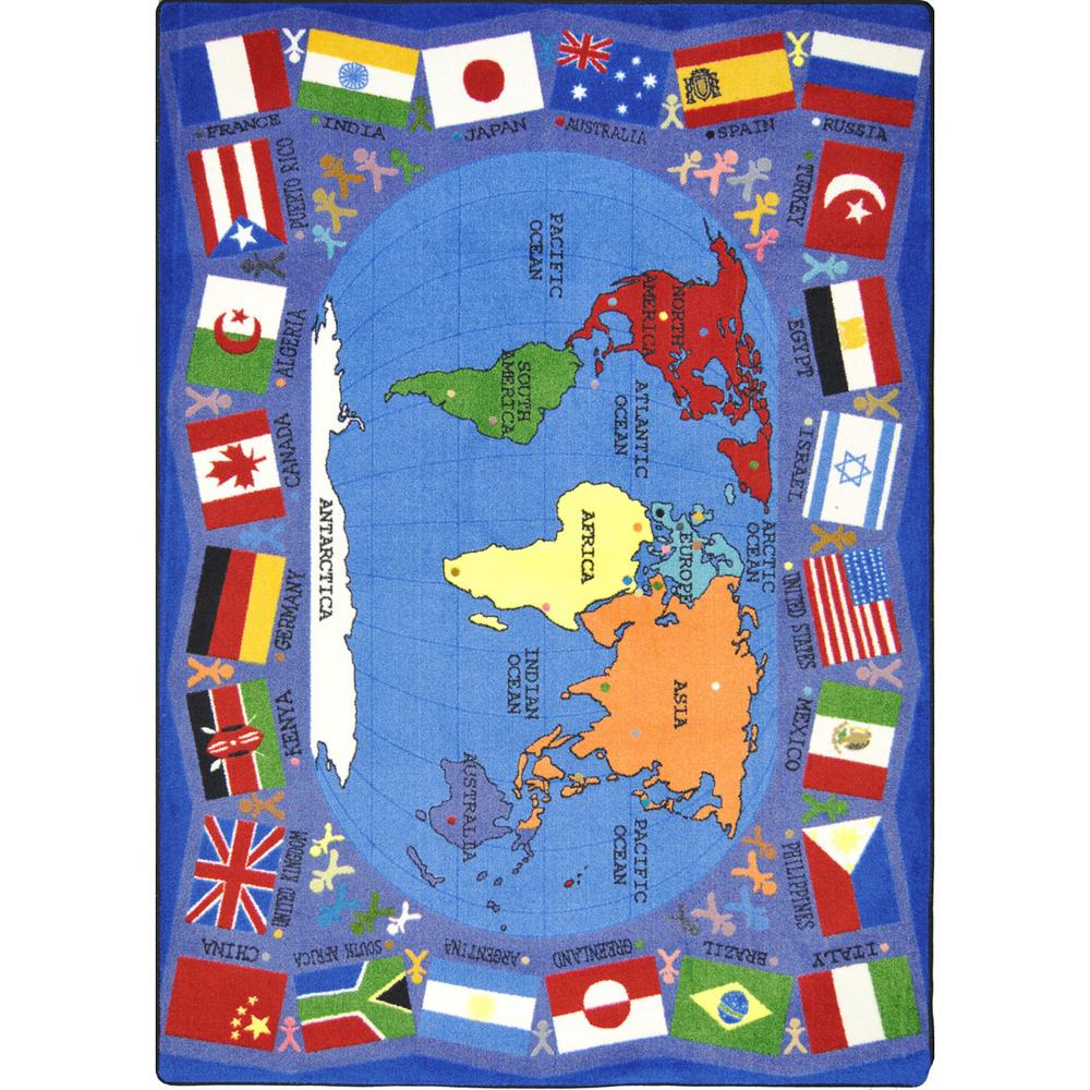 Joy Carpet Flags Of The World Multi 7'8" x 10'9". Picture 1