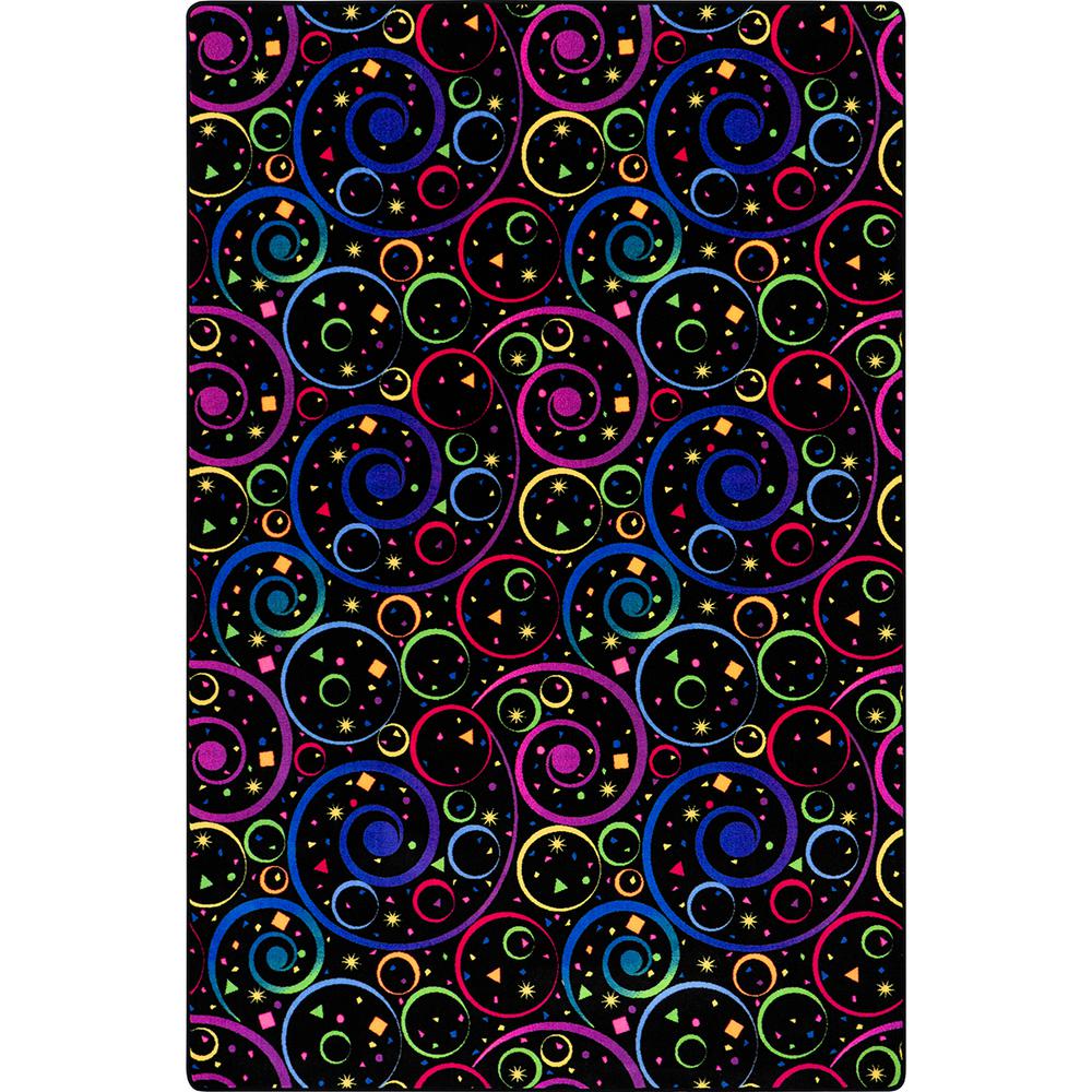 Fun and Games 6' x 6' area rug in color Fluorescent. Picture 1