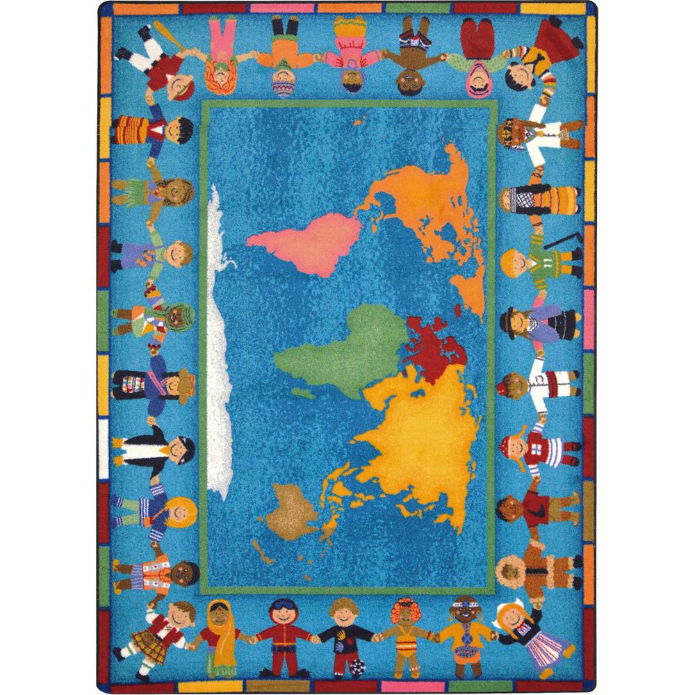 Joy Carpet Hands Around The World Multi 7'8" x 10'9". The main picture.