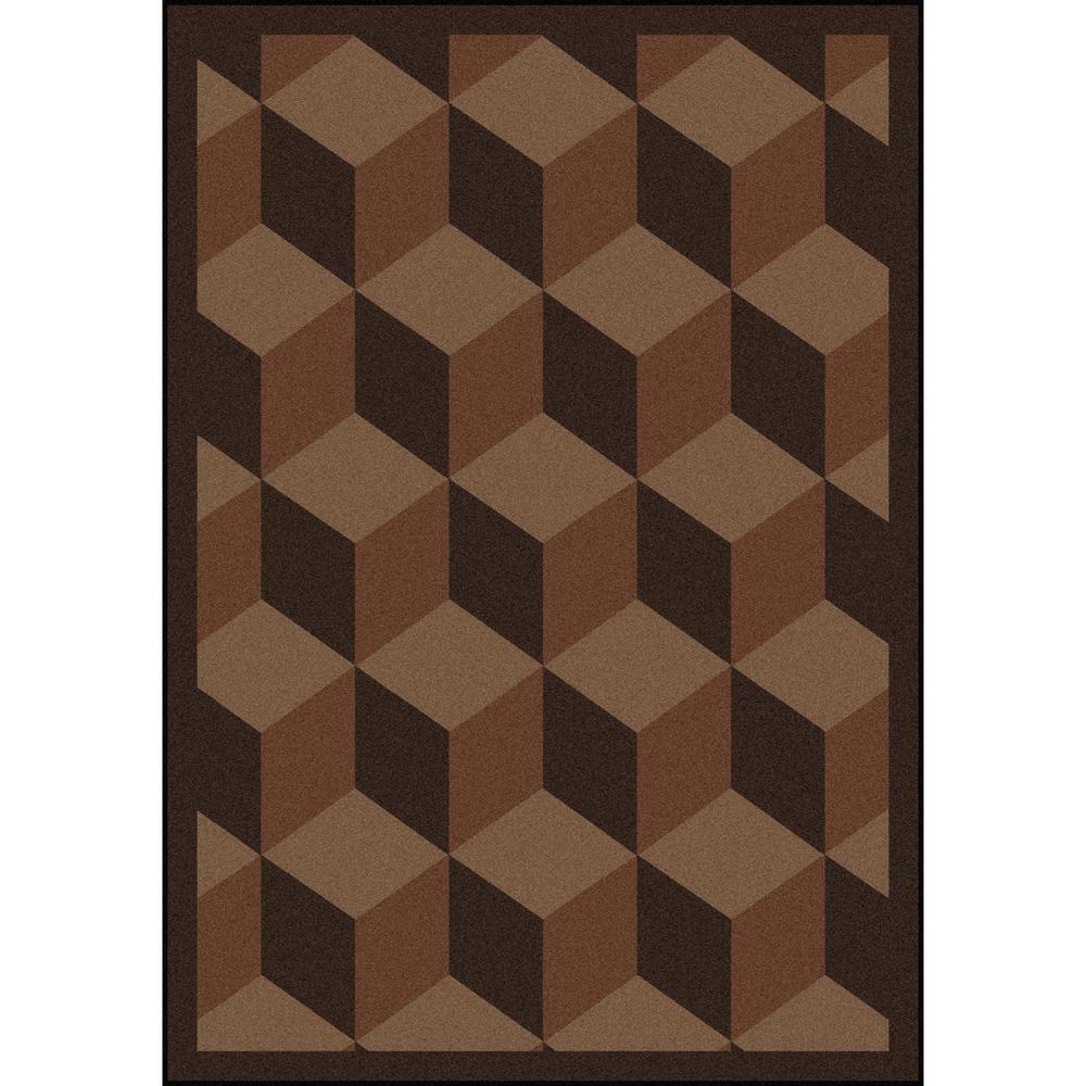 Joy Carpet Highrise Chocolate 5'4" x 7'8". Picture 1