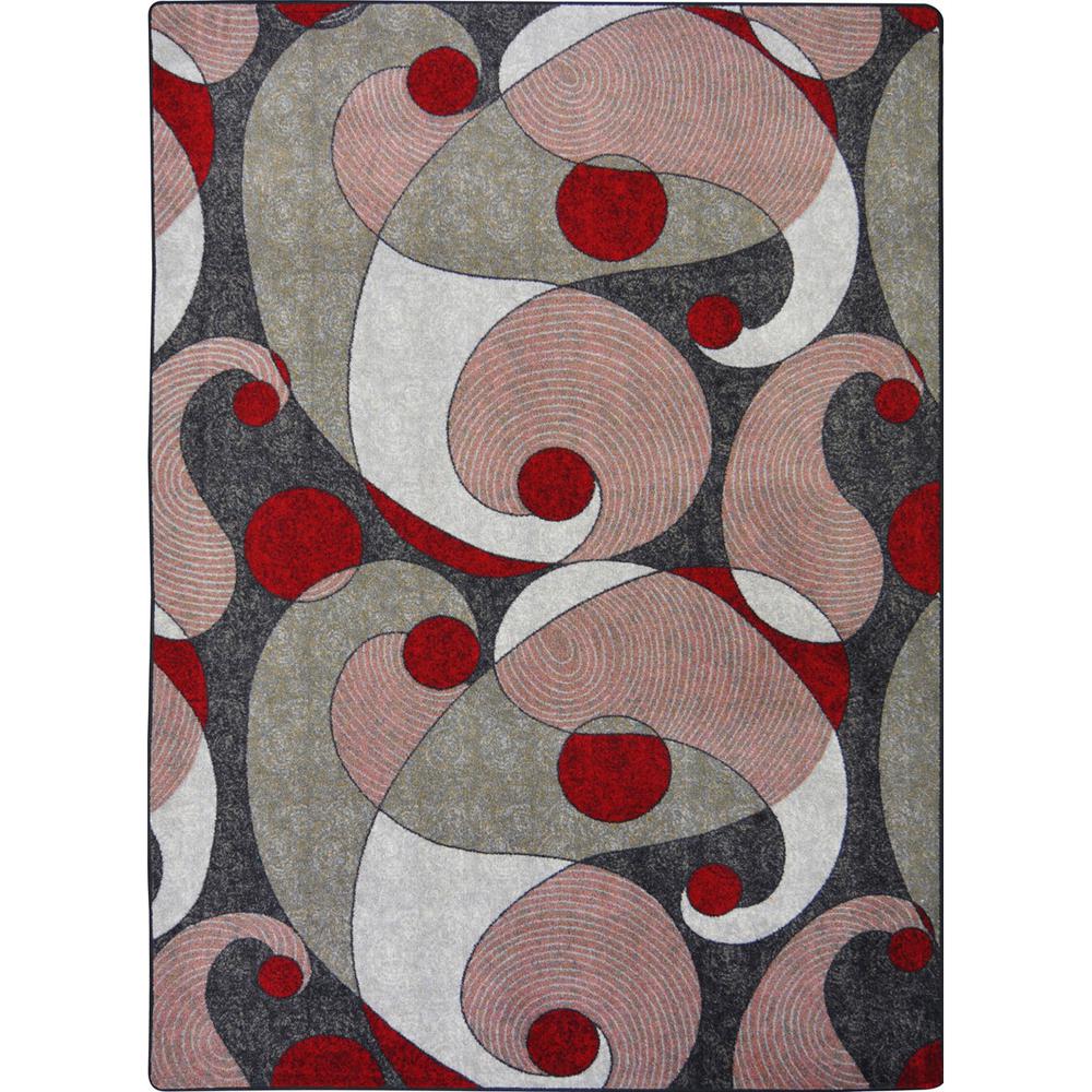 Joy Carpet Jazzy Red/Gray 5'4" x 7'8". Picture 1