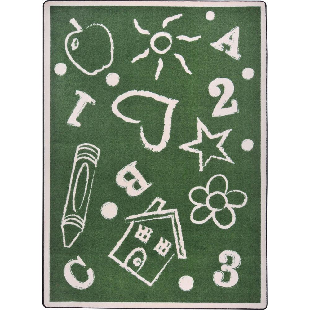 Joy Carpet Kid'S Art Green 5'4" x 7'8". Picture 1