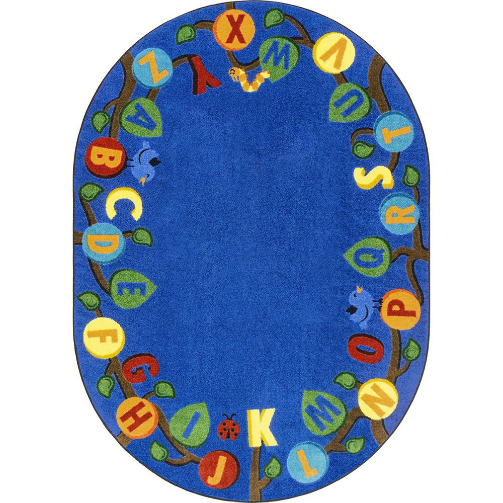 Learning Tree 7'8" x 10'9" Oval area rug in color Multi. Picture 1
