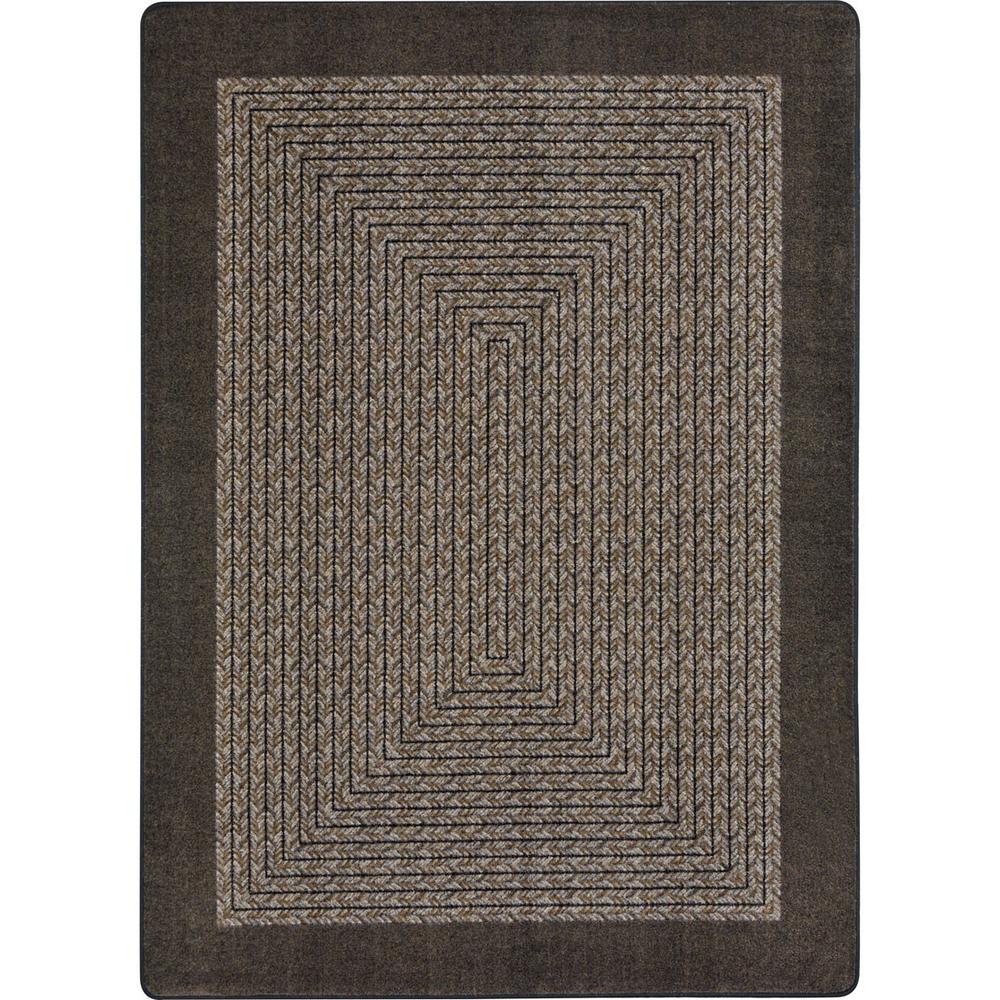 Joy Carpet Like Home Chocolate 3'10" x 5'4" Oval. Picture 1