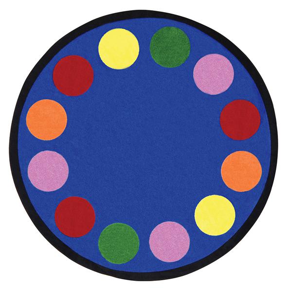 LOTS OF DOTS RUG 7.7 ROUND 12 DOTS PRIMARY. Picture 2