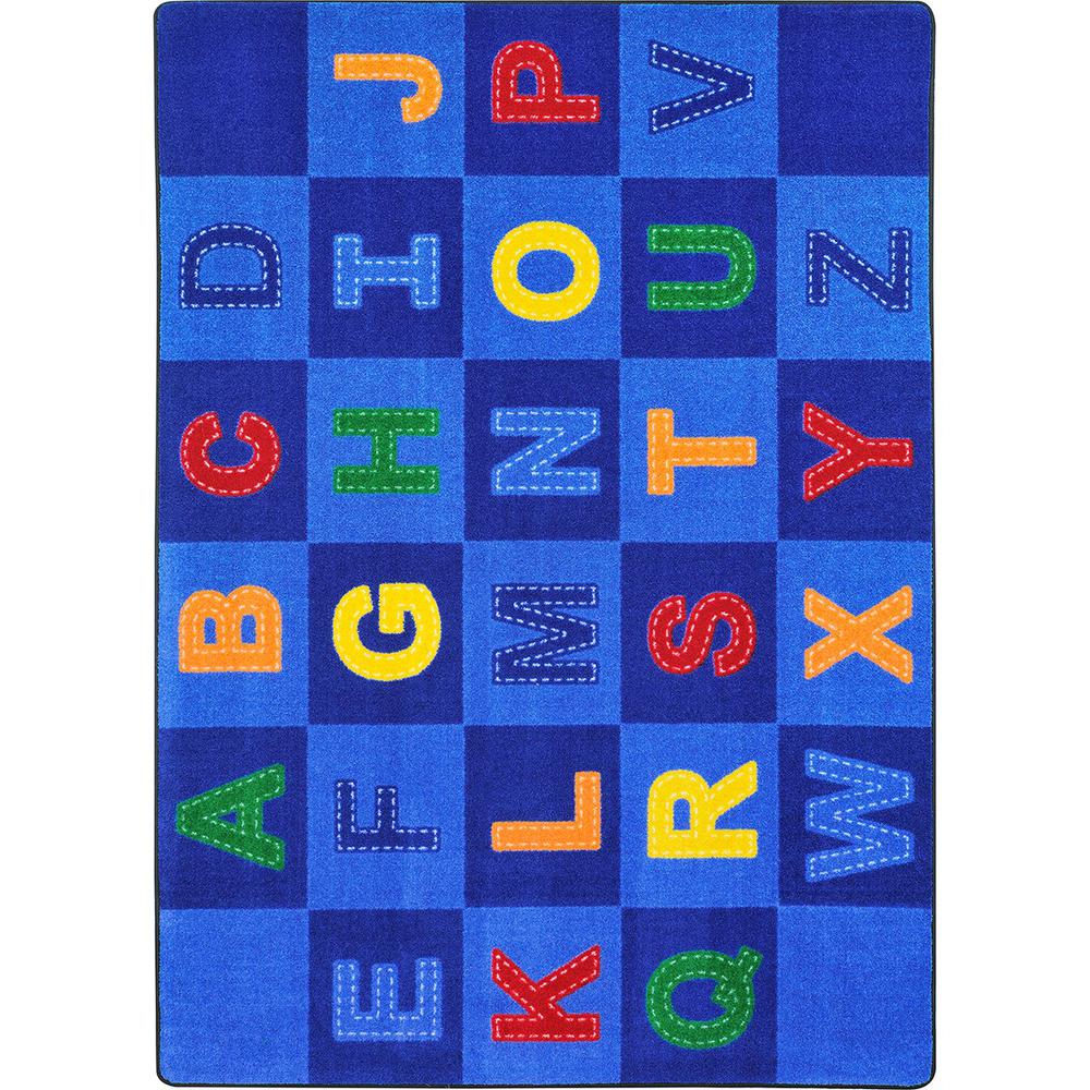 Joy Carpet Patchwork Letters Multi 7'8" x 10'9". Picture 1