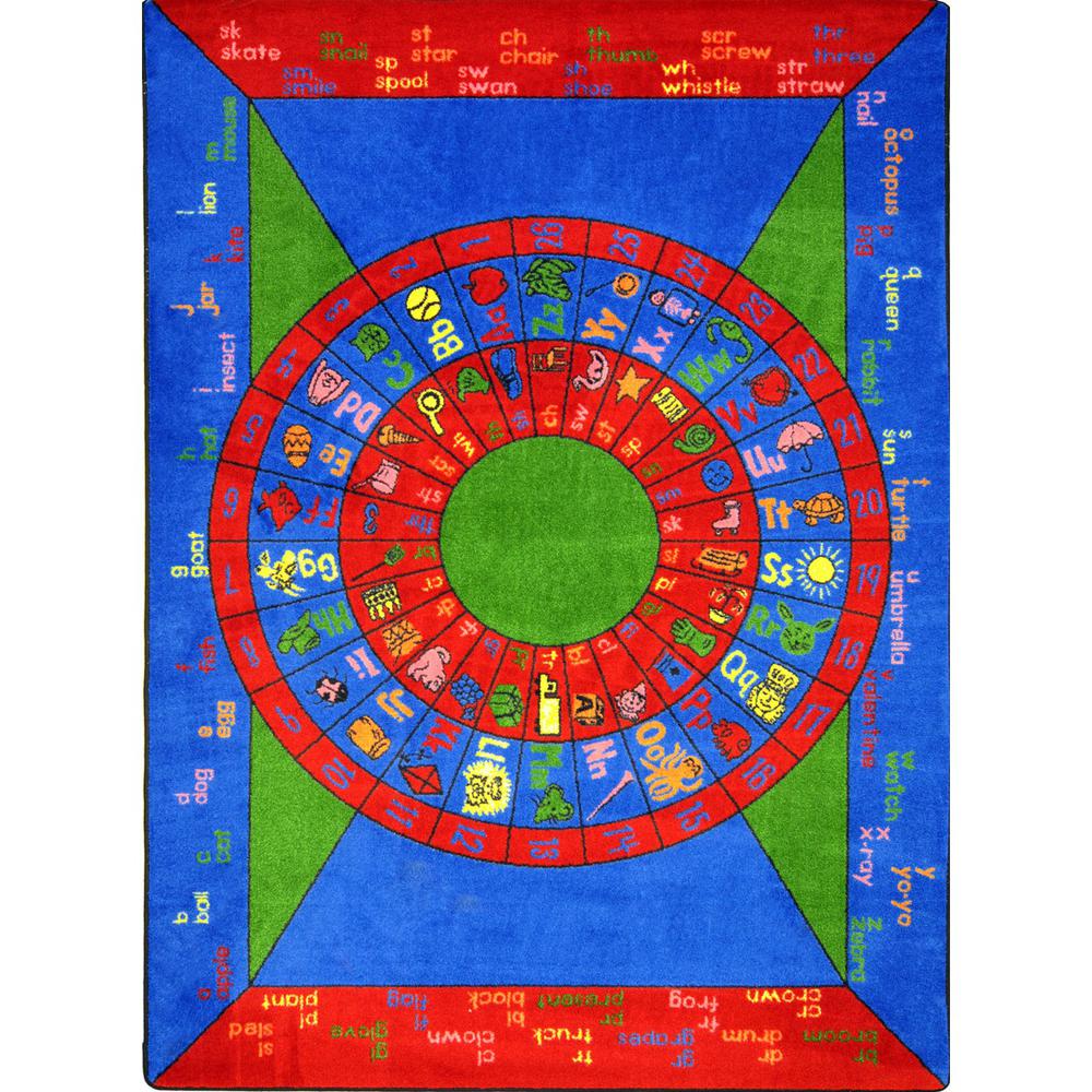 Joy Carpet Play On Words Multi 7'8" x 10'9". Picture 1