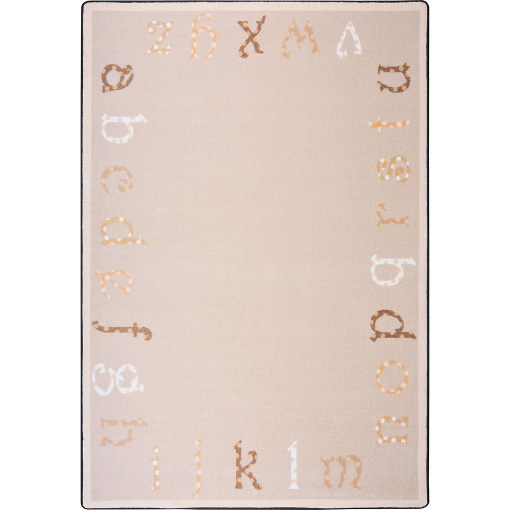 Joy Carpet Polka Dot Abc'S Beige 5'4" x 7'8". Picture 1