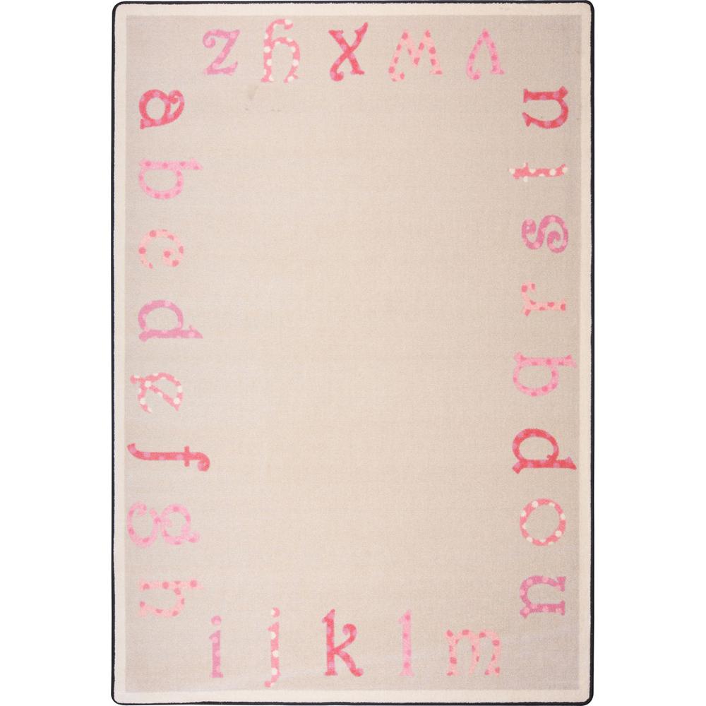 Joy Carpet Polka Dot Abc'S Pink 5'4" x 7'8". Picture 1