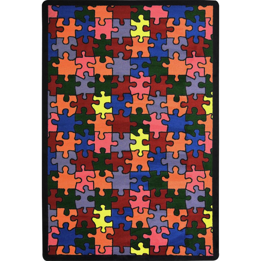 Joy Carpet Puzzled Multi 5'4" x 7'8". Picture 1