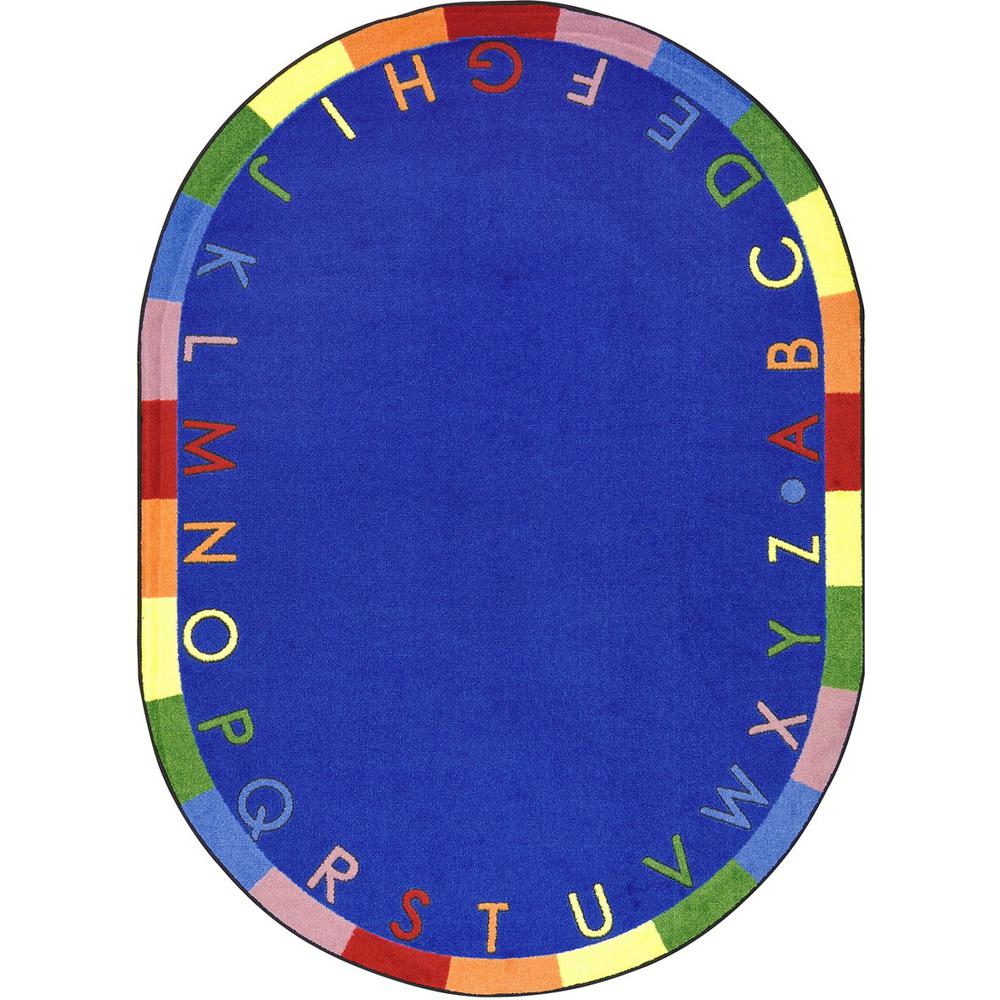 Joy Carpet Rainbow Alphabet Bold 5'4" x 7'8" Oval. Picture 1