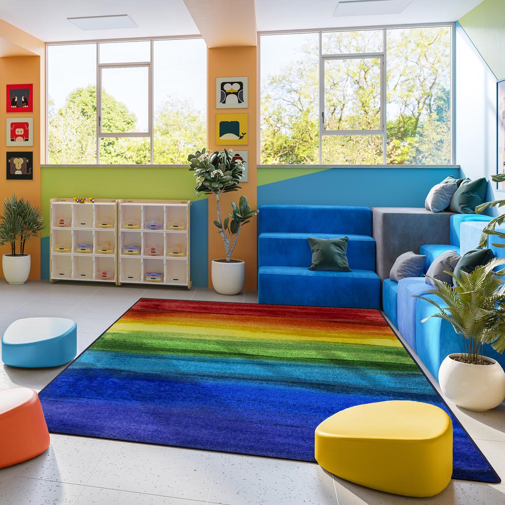 Rainbow Magic 7'8" x 10'9" area rug in color Rainbow. Picture 3