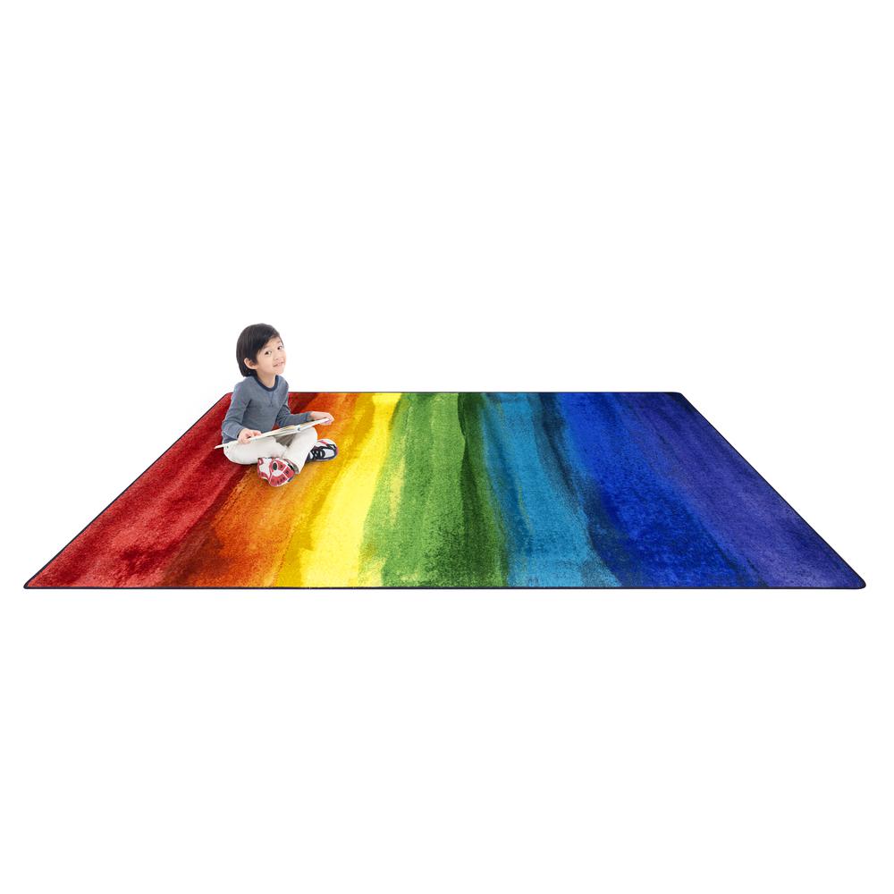 Rainbow Magic 7'8" x 10'9" area rug in color Rainbow. Picture 5