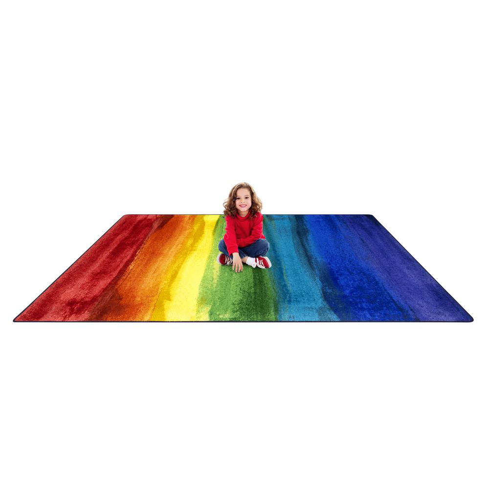 Rainbow Magic 7'8" x 10'9" area rug in color Rainbow. Picture 6
