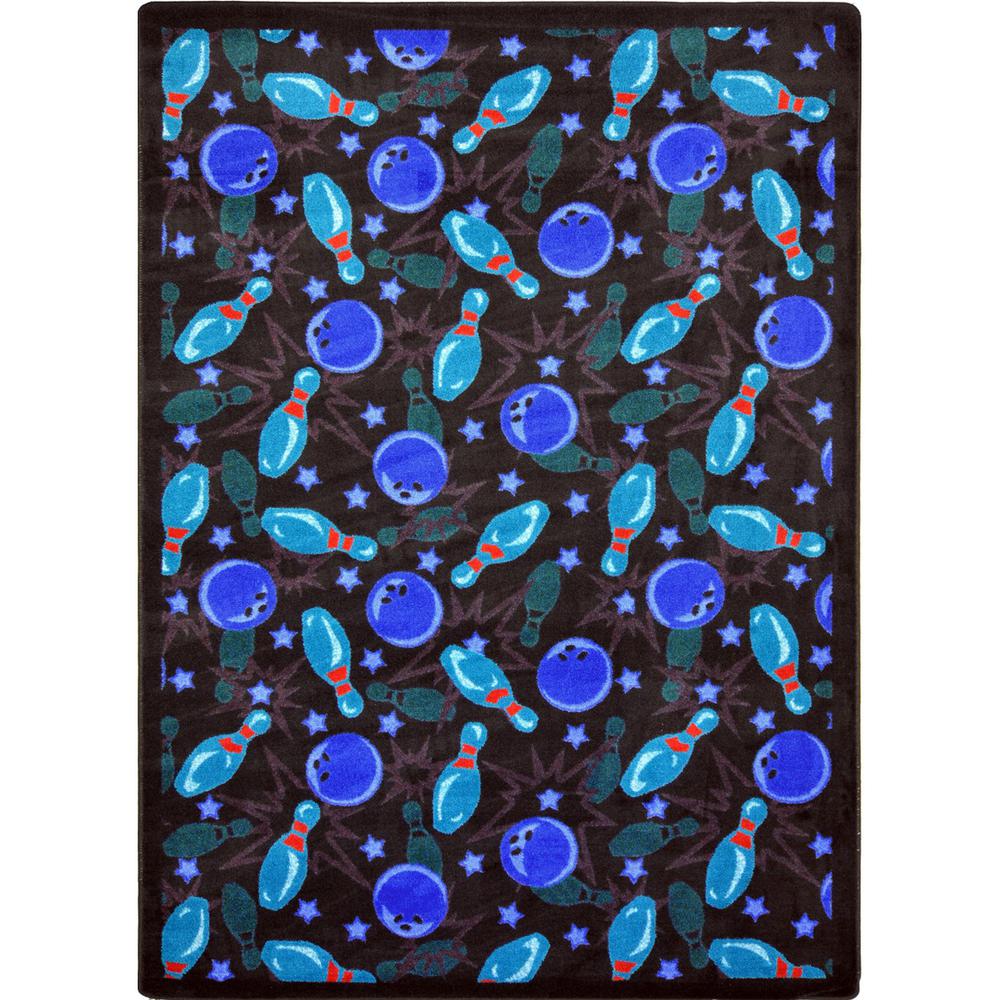 Joy Carpet Retro Bowl Cool Blue 5'4" x 7'8". Picture 1