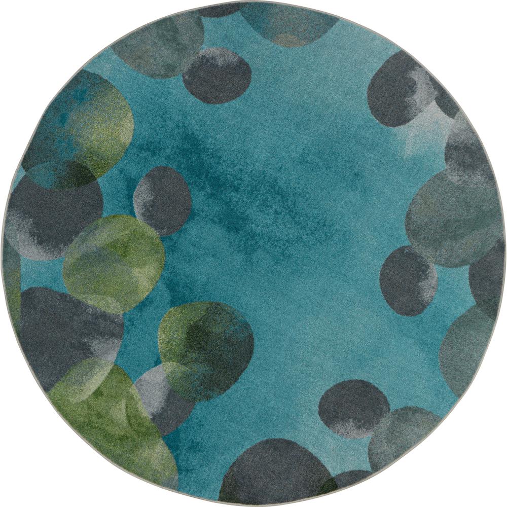 Riverstone 7'8" x 10'9" area rug in color Teal. Picture 1