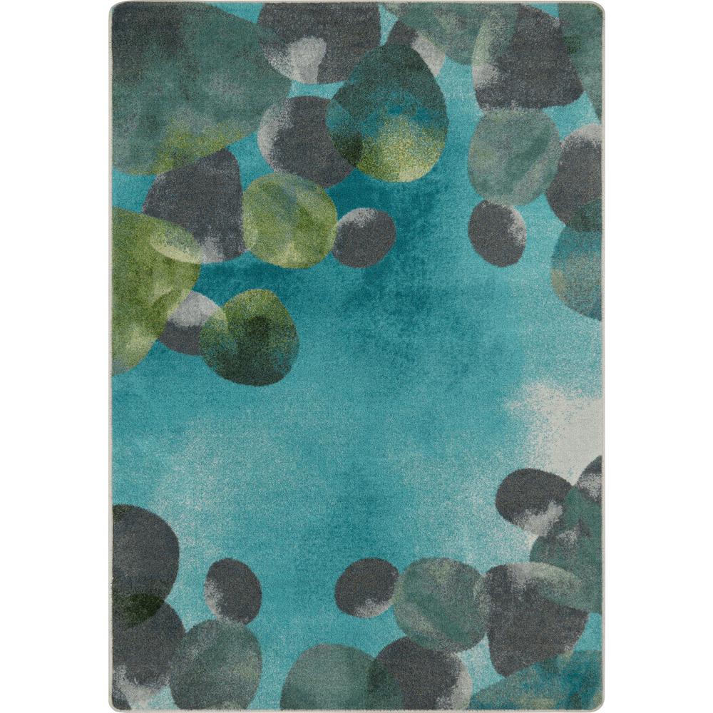 Riverstone 7'8" x 10'9" area rug in color Teal. Picture 4