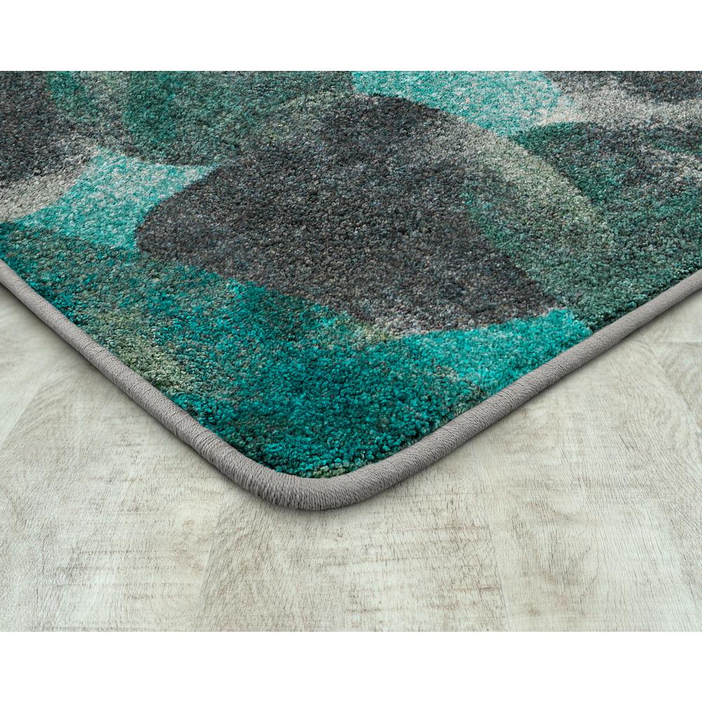 Riverstone 7'8" x 10'9" area rug in color Teal. Picture 5