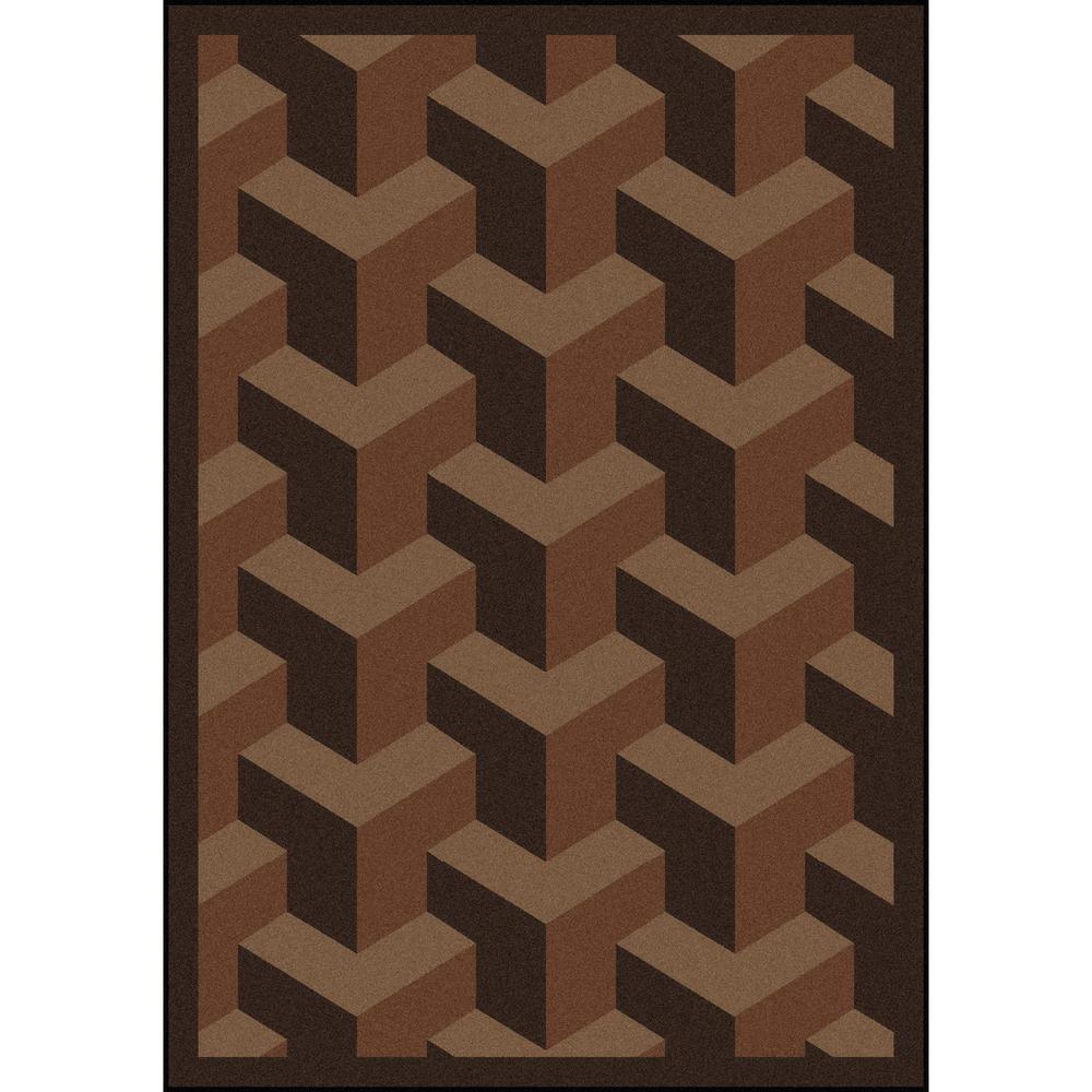 Joy Carpet Rooftop Chocolate 5'4" x 7'8". Picture 1