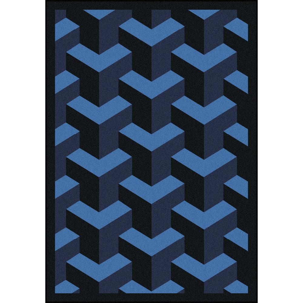 Joy Carpet Rooftop Navy 5'4" x 7'8". The main picture.