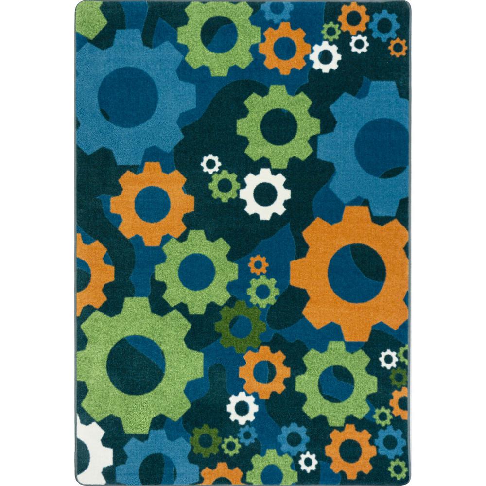 Shifting Gears 5'4" x 7'8" area rug in color Citrus. Picture 1