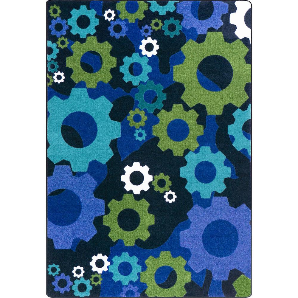 Shifting Gears 5'4" x 7'8" area rug in color Violet. Picture 1
