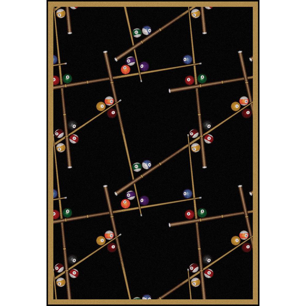 Joy Carpet Snookered Black 5'4" x 7'8". Picture 1