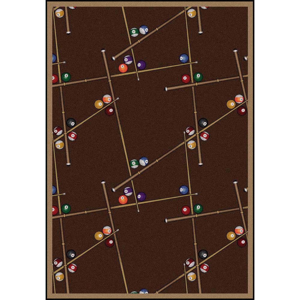 Joy Carpet Snookered Chocolate 5'4" x 7'8". Picture 1