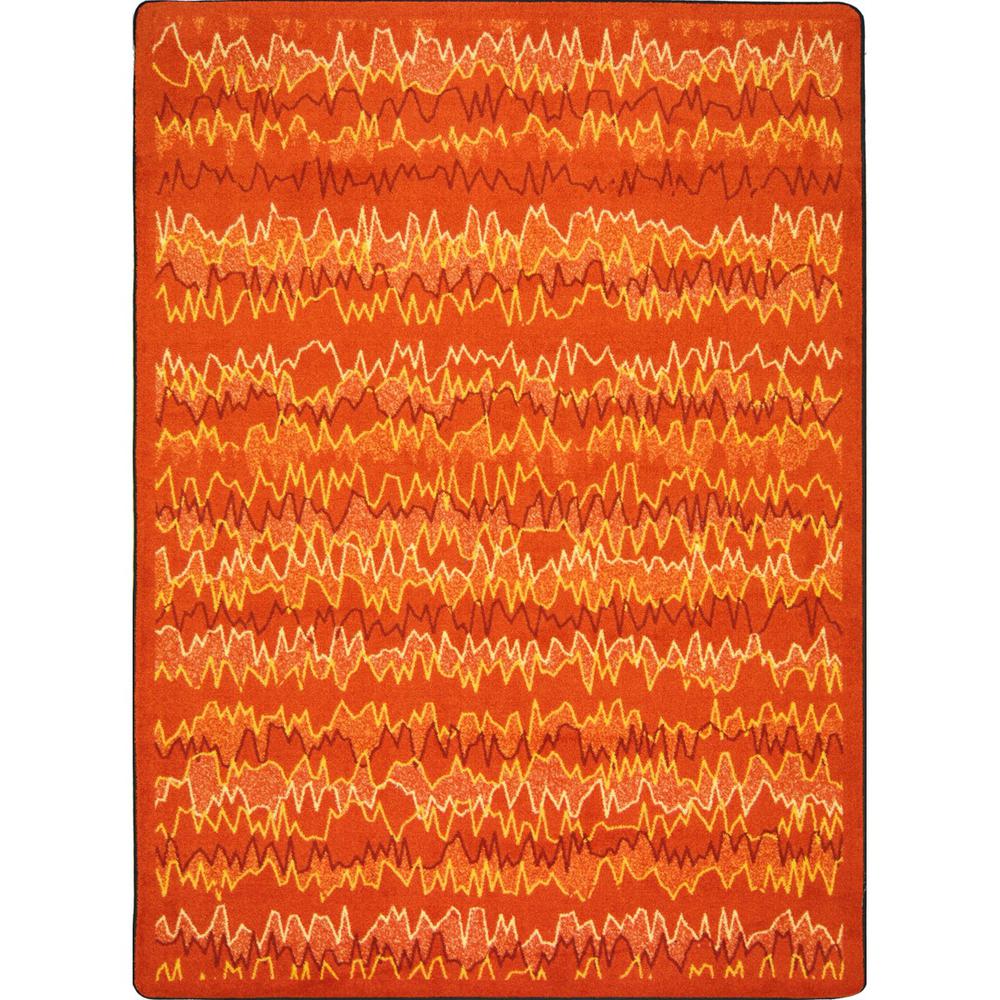 Joy Carpet Static Electricity Orange 5'4" x 7'8". Picture 1