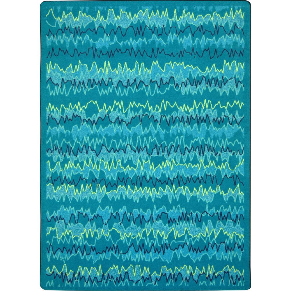Joy Carpet Static Electricity Teal 5'4" x 7'8". Picture 1