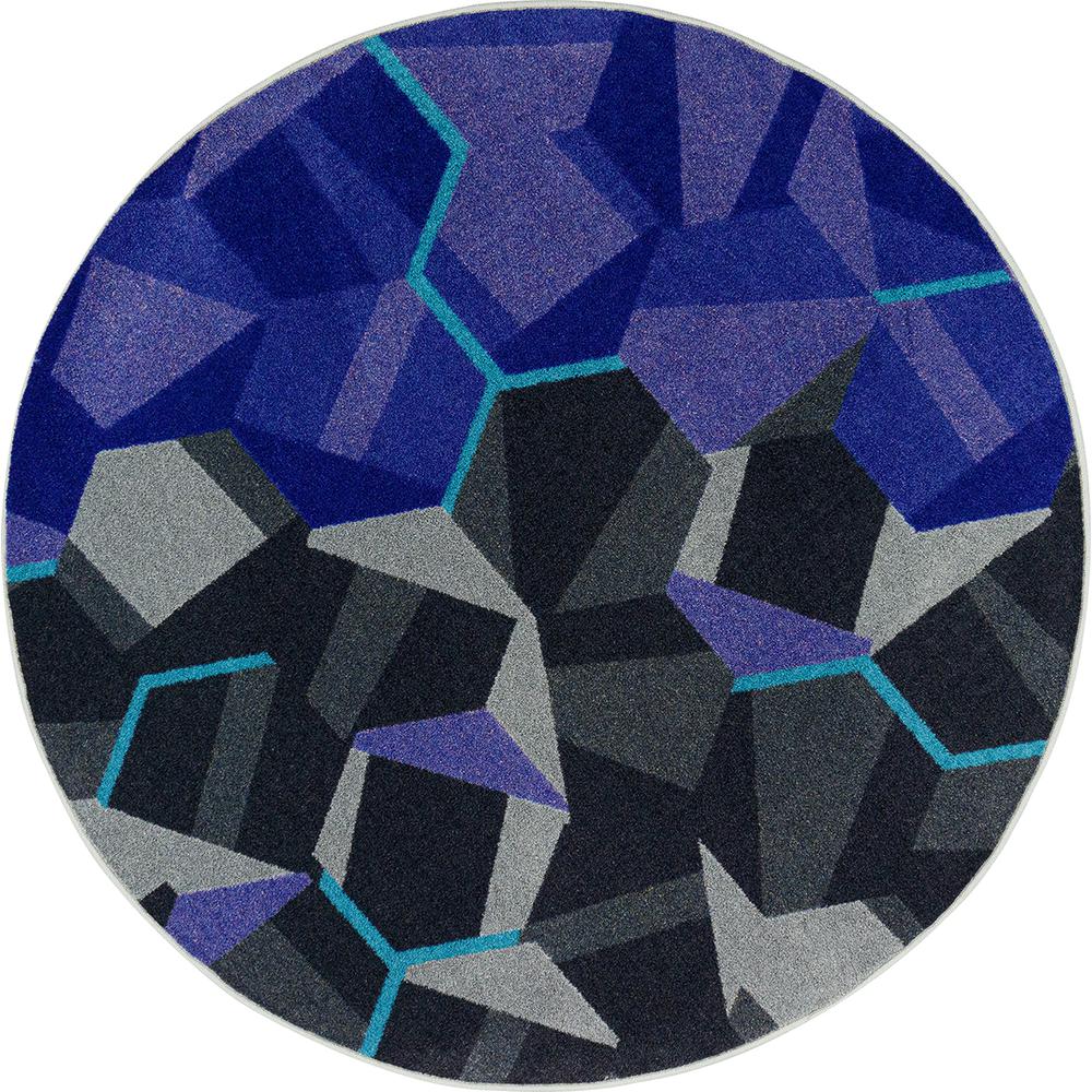 Stealth 5'4" Round area rug in color Violet. Picture 1