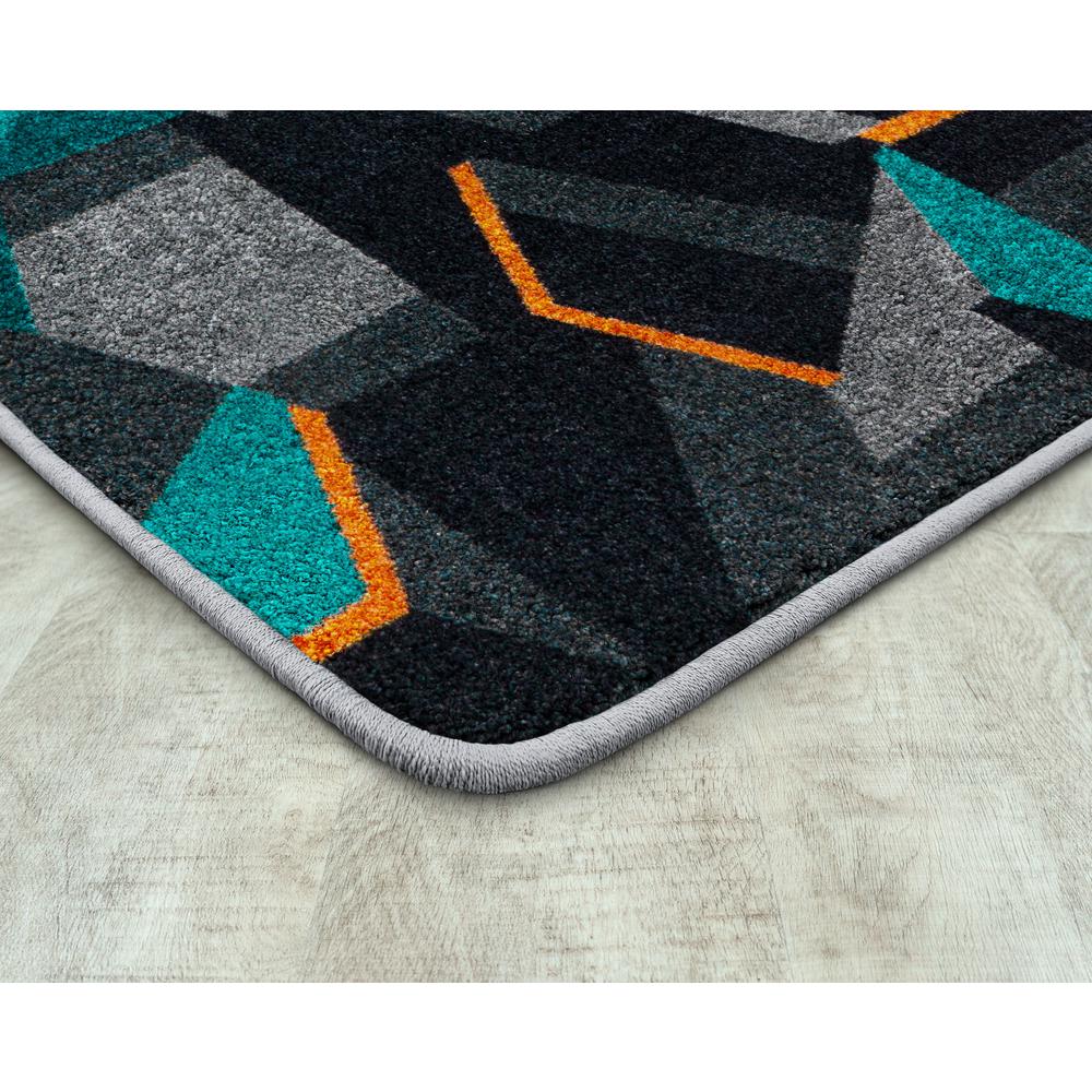 Stealth 7'8" x 10'9" area rug in color Teal. Picture 3