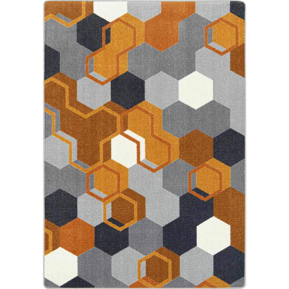Team Up 7'8" x 10'9" area rug in color Orange. Picture 1