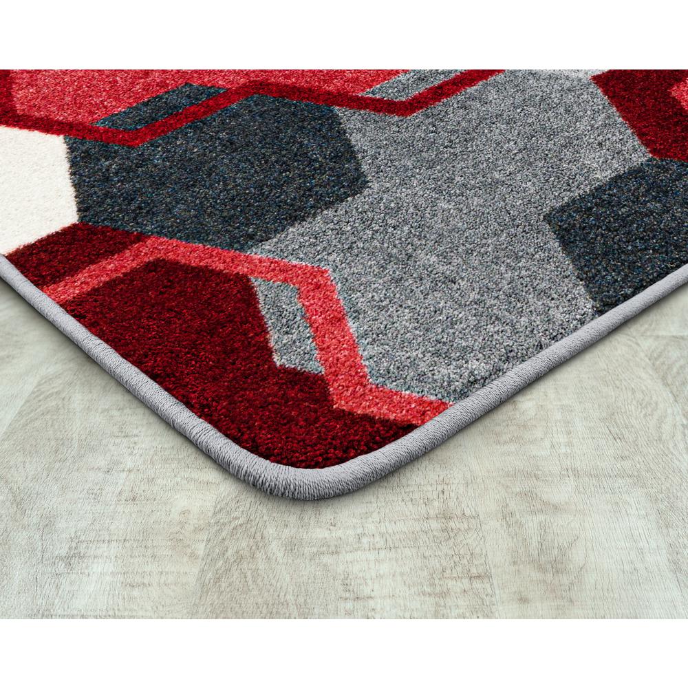 Team Up 7'8" x 10'9" area rug in color Red. Picture 2