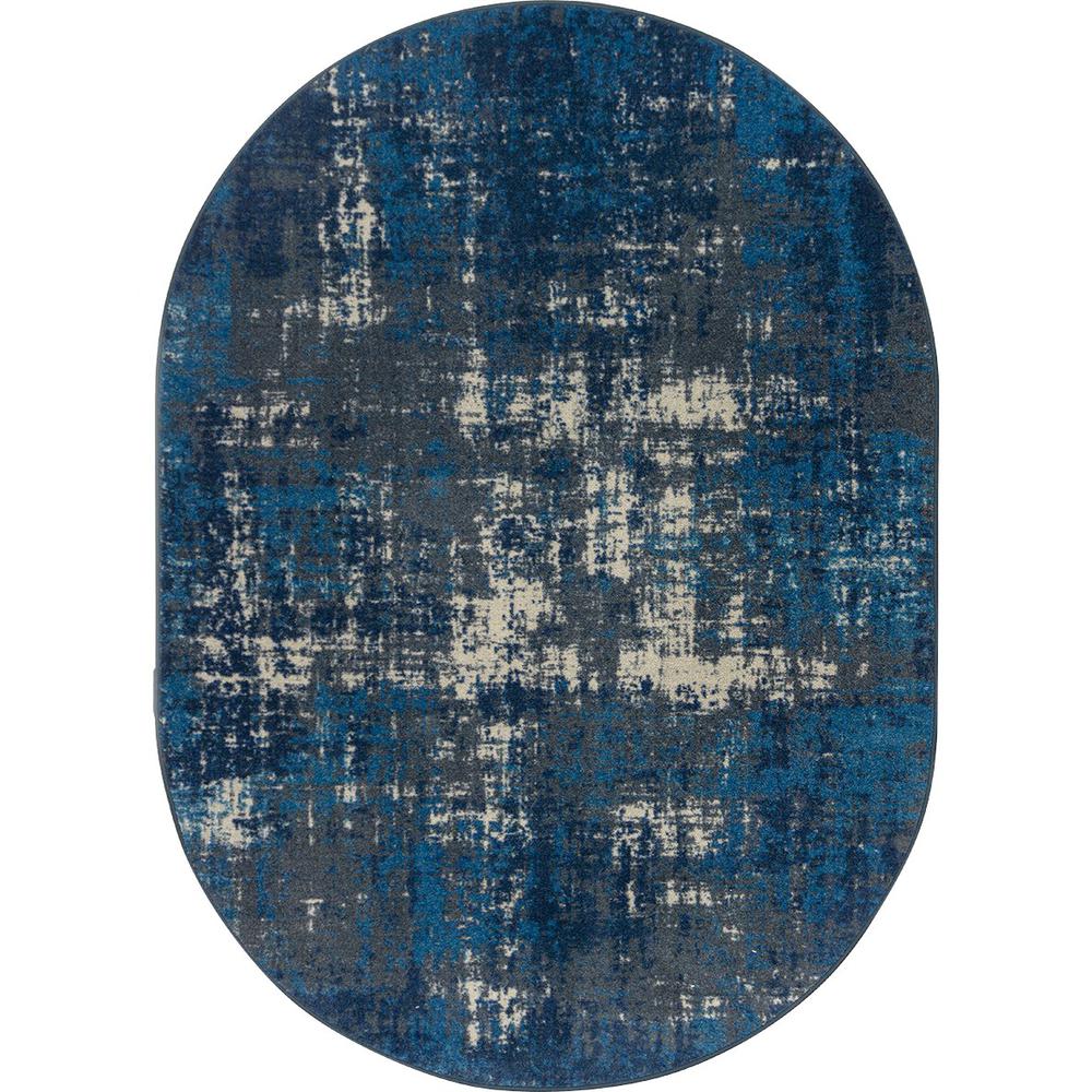 Terra Mae 7'8" x 10'9" Oval area rug in color Marine. Picture 1