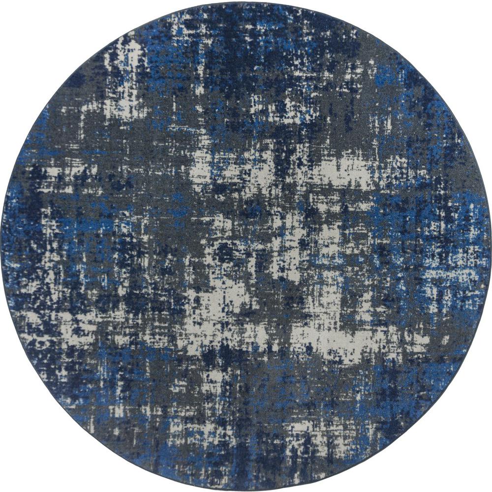 Terra Mae 5'4" Round area rug in color Marine. The main picture.