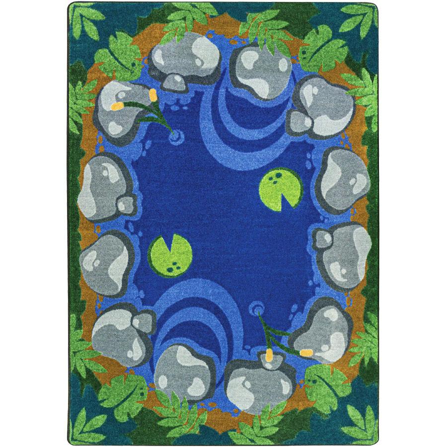Tranquil Pond 7'8" x 10'9" area rug in color Multi. Picture 1