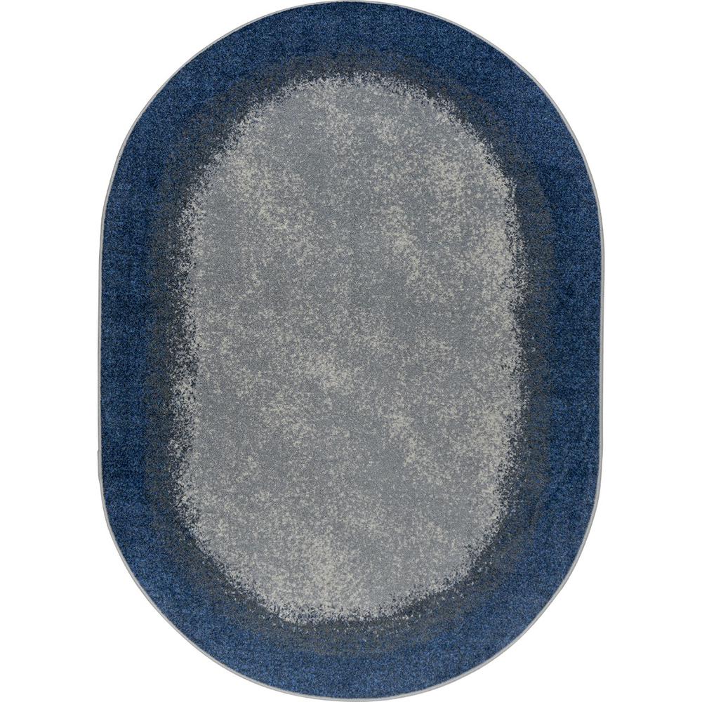 Urban Edges 7'8" x 10'9" Oval area rug in color Marine. Picture 1