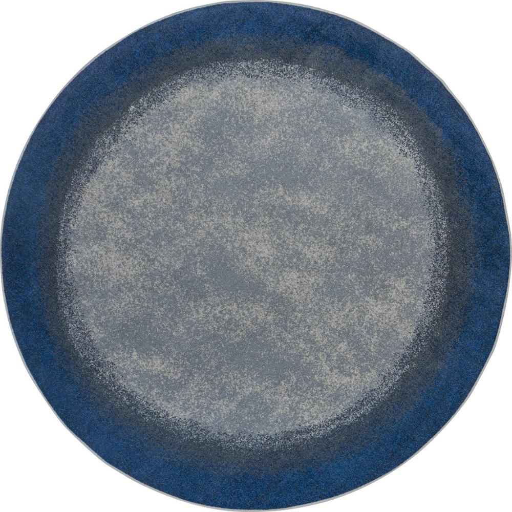 Urban Edges 5'4" Round area rug in color Marine. Picture 1
