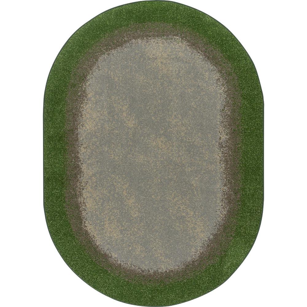 Urban Edges 7'8" x 10'9" Oval area rug in color Meadow. Picture 1